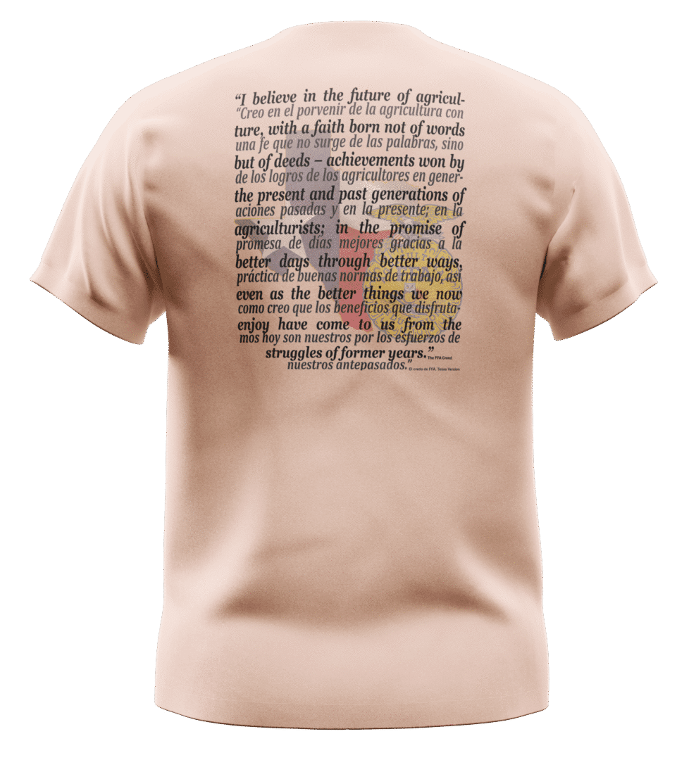 WeAreFFA-Peach Shirt Front & Back