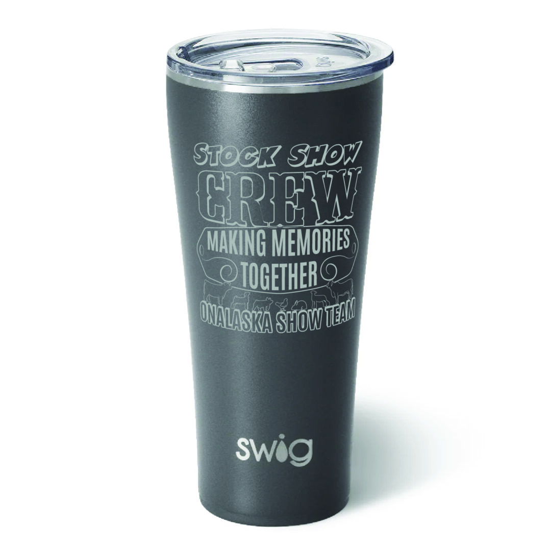 Black Swig insulated travel tumbler with lid