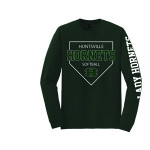Huntsville Lady Hornets Rockin’ the Base - Cotton Blend Long Sleeve T-Shirt